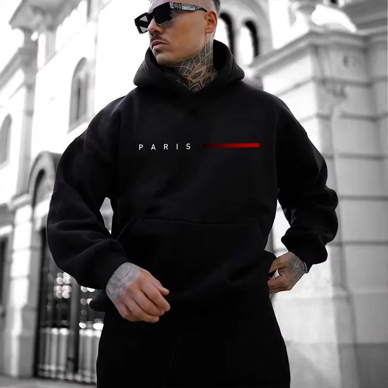 Men'S Fashion Paris 2025 - Sweat à capuche Paris en matériau