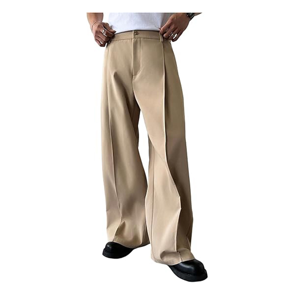 Men'S Dress Pants Fashion - Pantalon de Costume Homme Couleur Unie