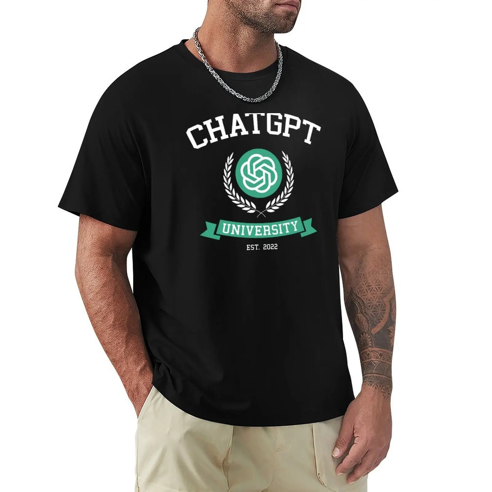 Men'S Fashion University - ChatGPT University-T-shirt drôle, idée cadeau, codage,