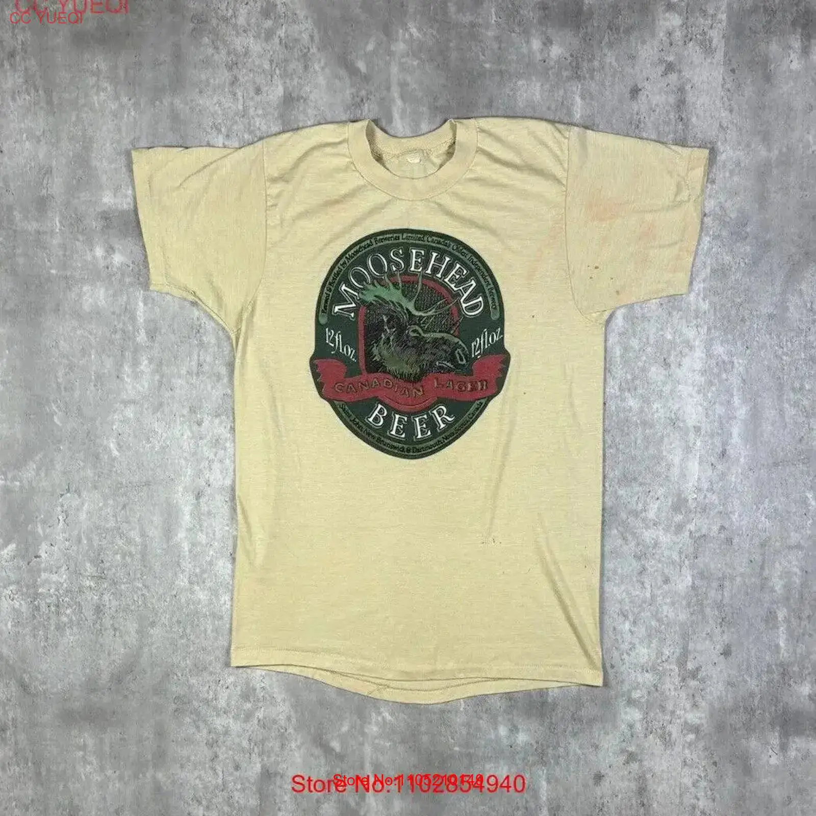 Mens Fashion In The 80S - Vintage années 80 Moosehead bière t-shirt
