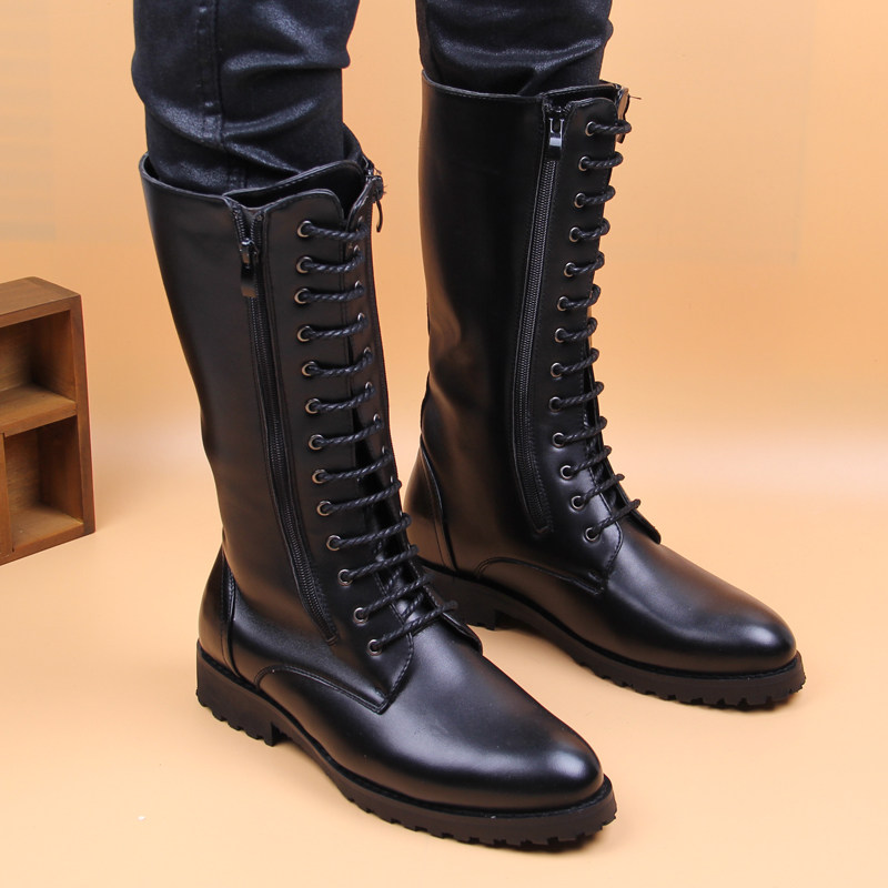 Mens Fashion Dress - Bottes hautes de luxe pour hommes,