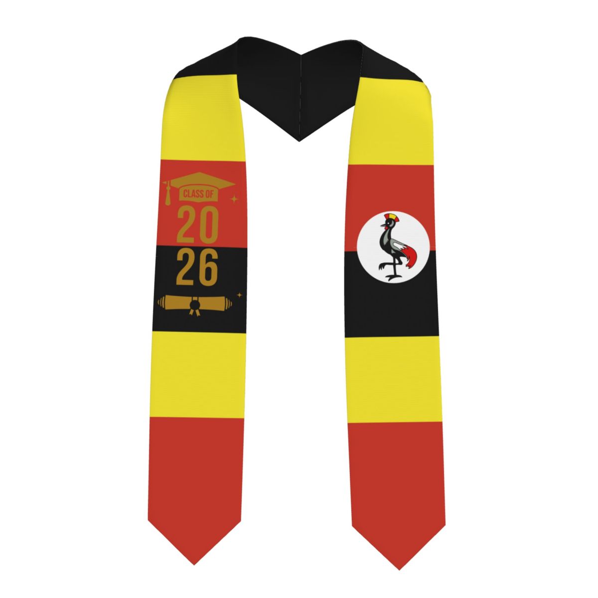 Men Fashion Uganda - Écharpe de graduation avec drapeau de