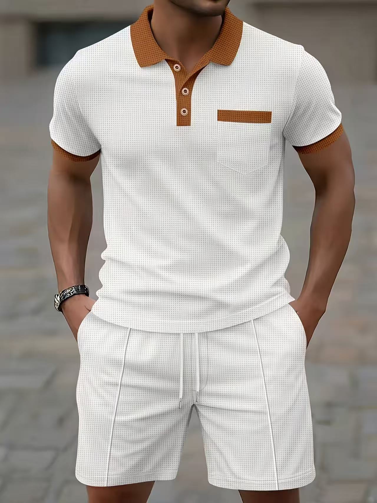 Men'S Fashion Rules - Ensemble polo et short pour homme,