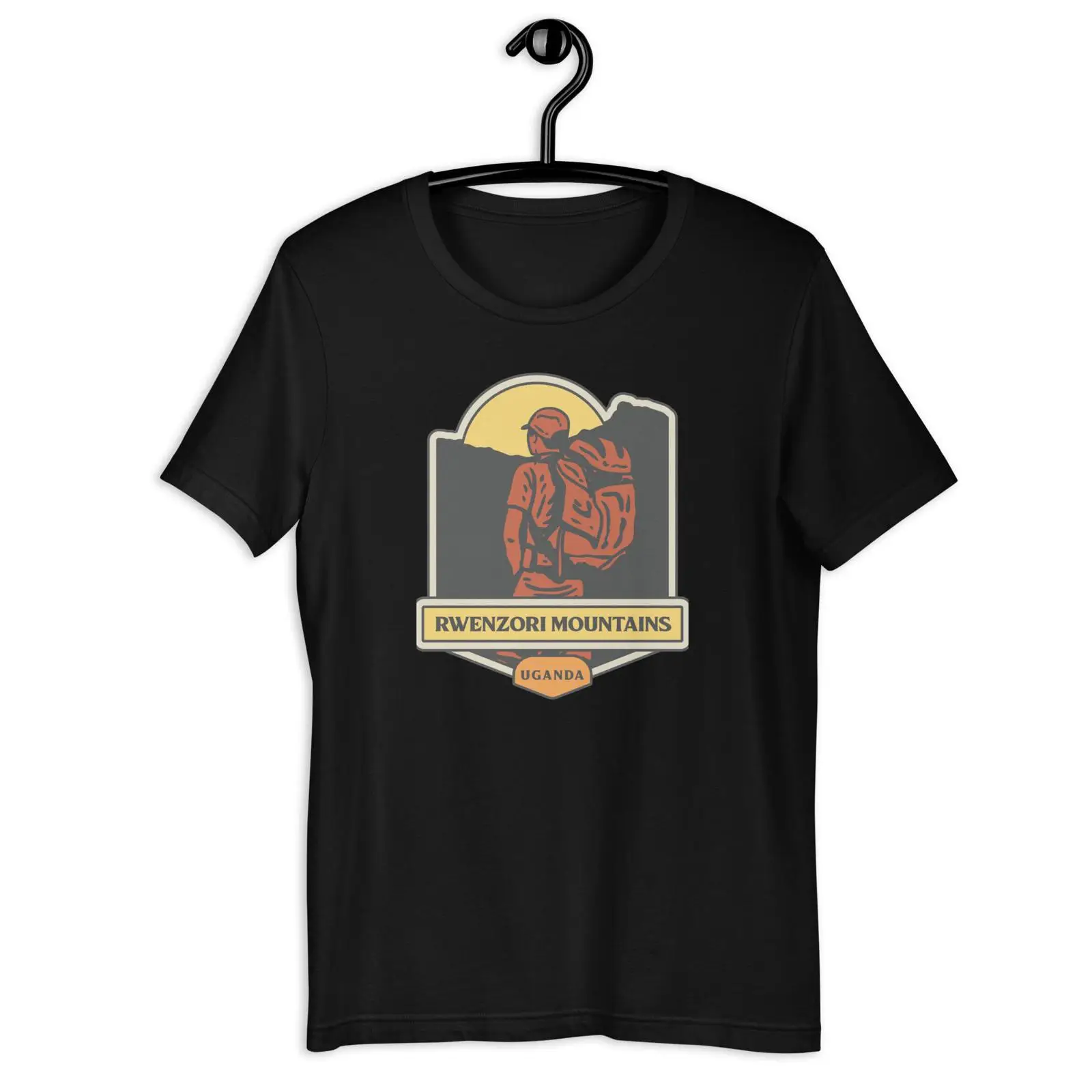 Men Fashion Uganda - T-shirt Montagnes Rwenzori Ouganda vintage délavé