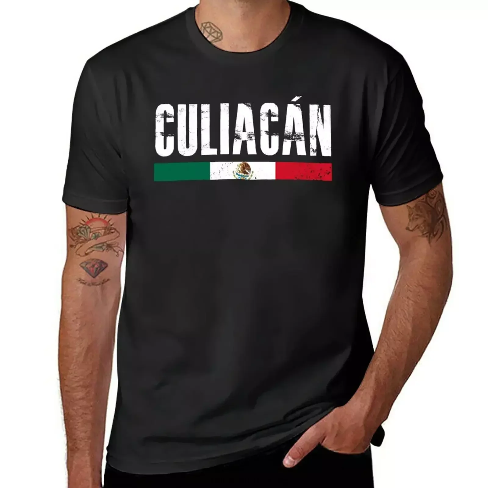 Mens Fashion Mexico - T-shirt pour hommes, avec drapeau mexicain,