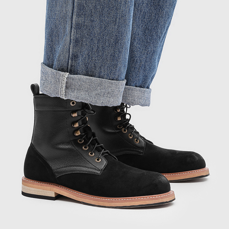 Men Fashion Vintage - Bottes en cuir originales de style