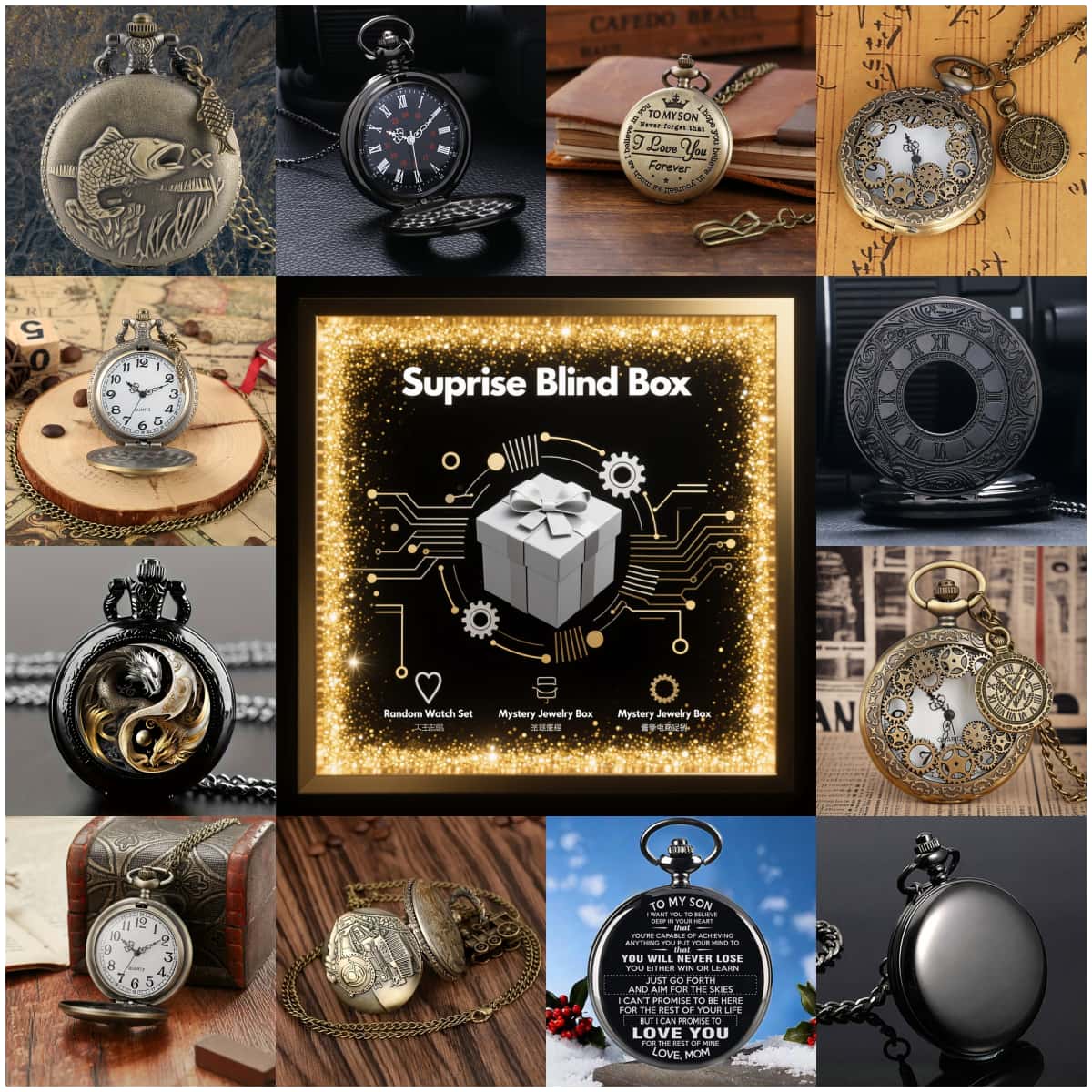 Montre mystère Surprise, boîte - Men Fashion Vintage avis et prix