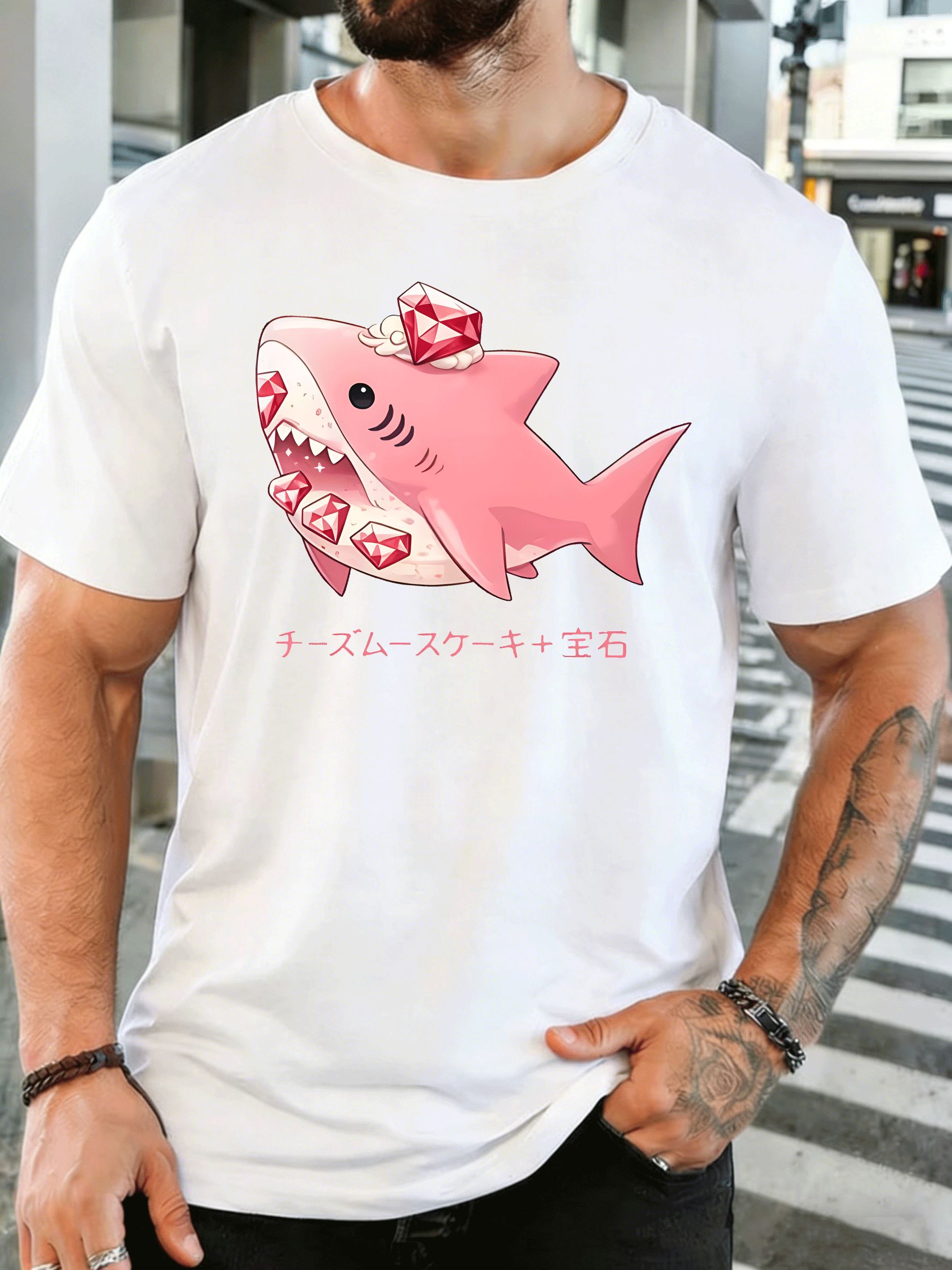 T-shirt pour hommes avec motif - Men'S Fashion Pink Shirt avis et prix