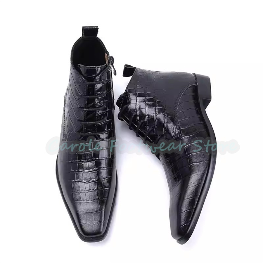 Bottes montantes en cuir vérit - Mens Fashion Dress avis et prix