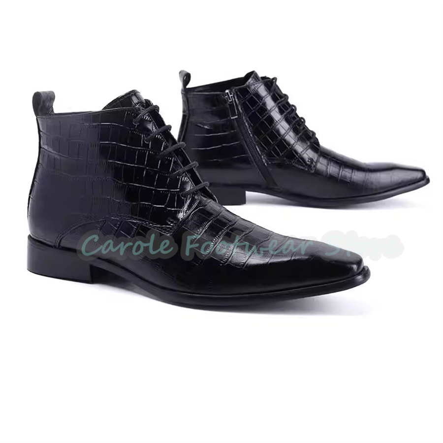 Bottes montantes en cuir vérit - Mens Fashion Dress avis et prix