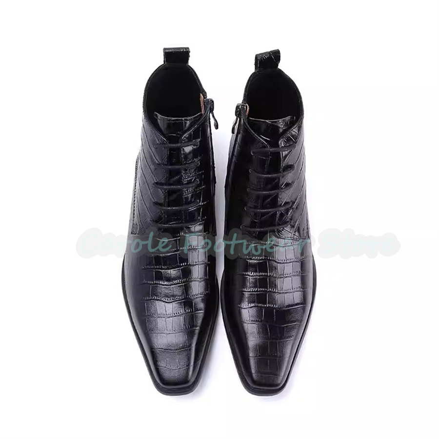 Bottes montantes en cuir vérit - Mens Fashion Dress avis et prix