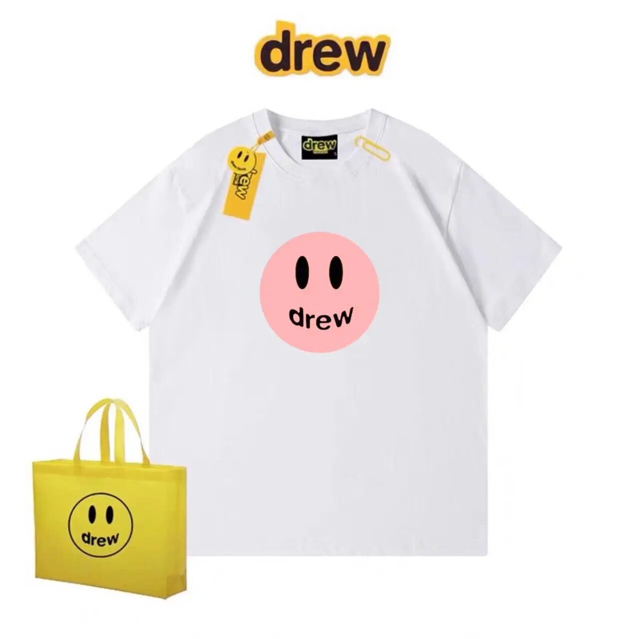 T-shirt Drew House Smiley Rose - Men'S Fashion Pink Shirt avis et prix