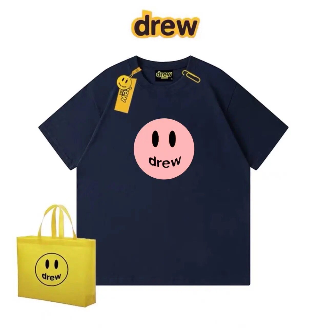 T-shirt Drew House Smiley Rose - Men'S Fashion Pink Shirt avis et prix