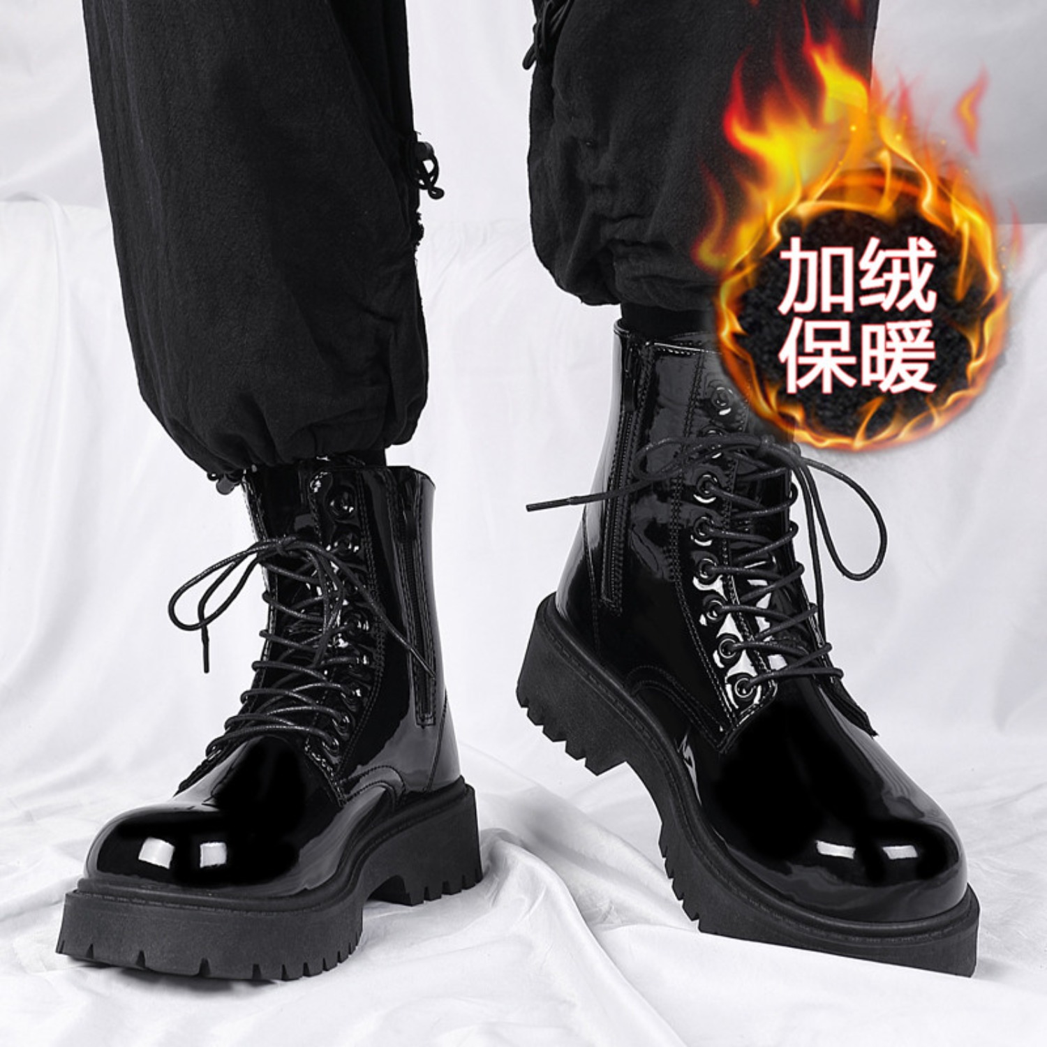 Bottes hautes en peluche chaud - Men'S Fashion For 30 Year Olds avis et prix