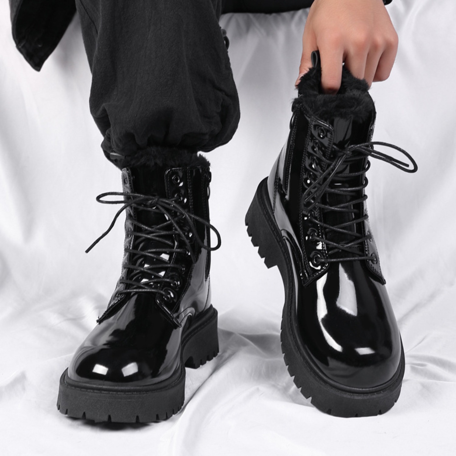 Bottes hautes en peluche chaud - Men'S Fashion For 30 Year Olds avis et prix