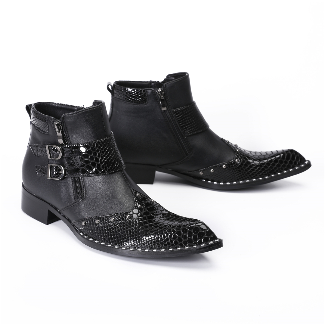 Bottes de moto à bout pointu p - Mens Fashion Dress avis et prix