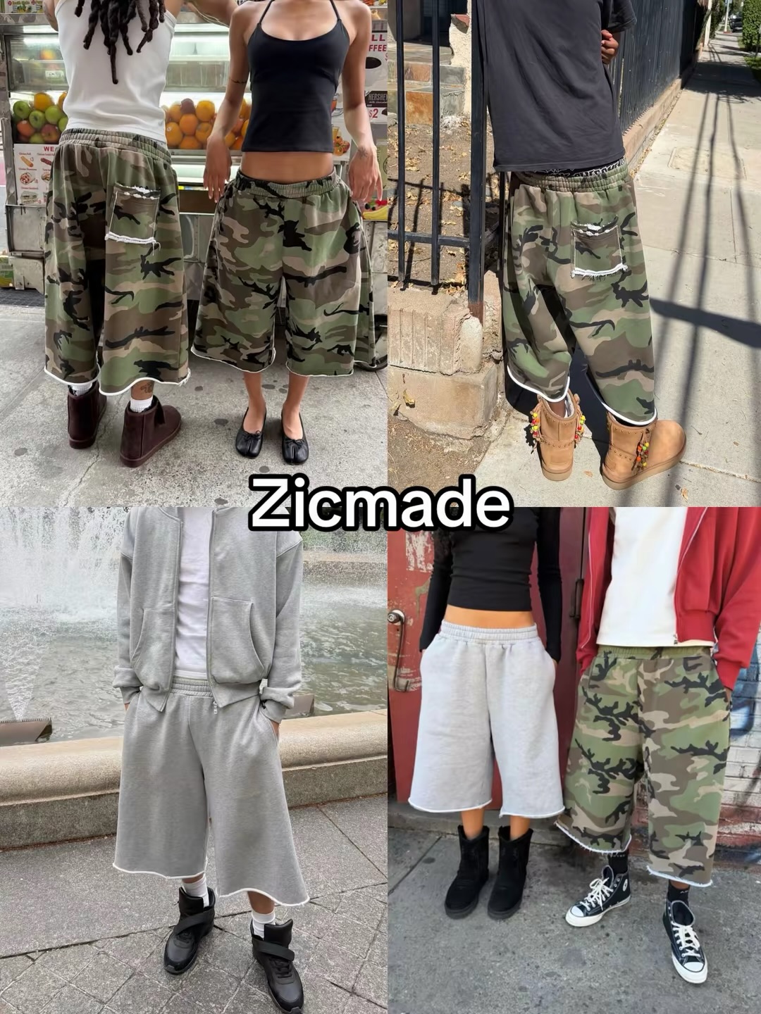 Shorts Camouflage Harajuku Hip - Mens Fashion Camo Pants avis et prix