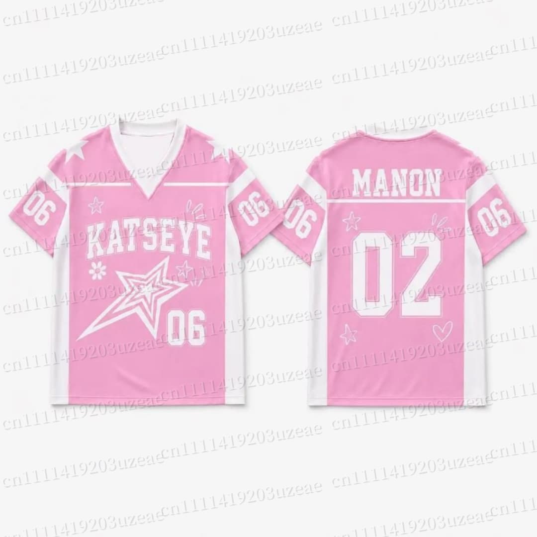 T-shirt graphique KATSEYE Pink - Men'S Fashion Pink Shirt avis et prix