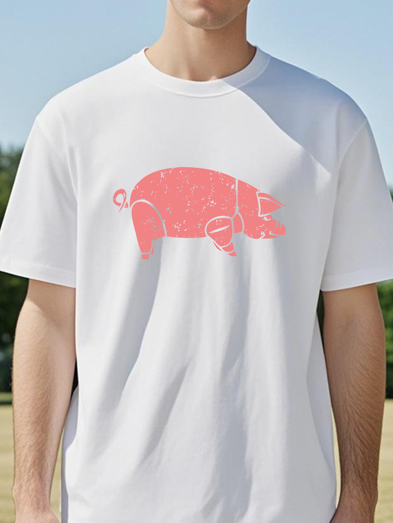 T-shirt à manches courtes pour - Men'S Fashion Pink Shirt avis et prix