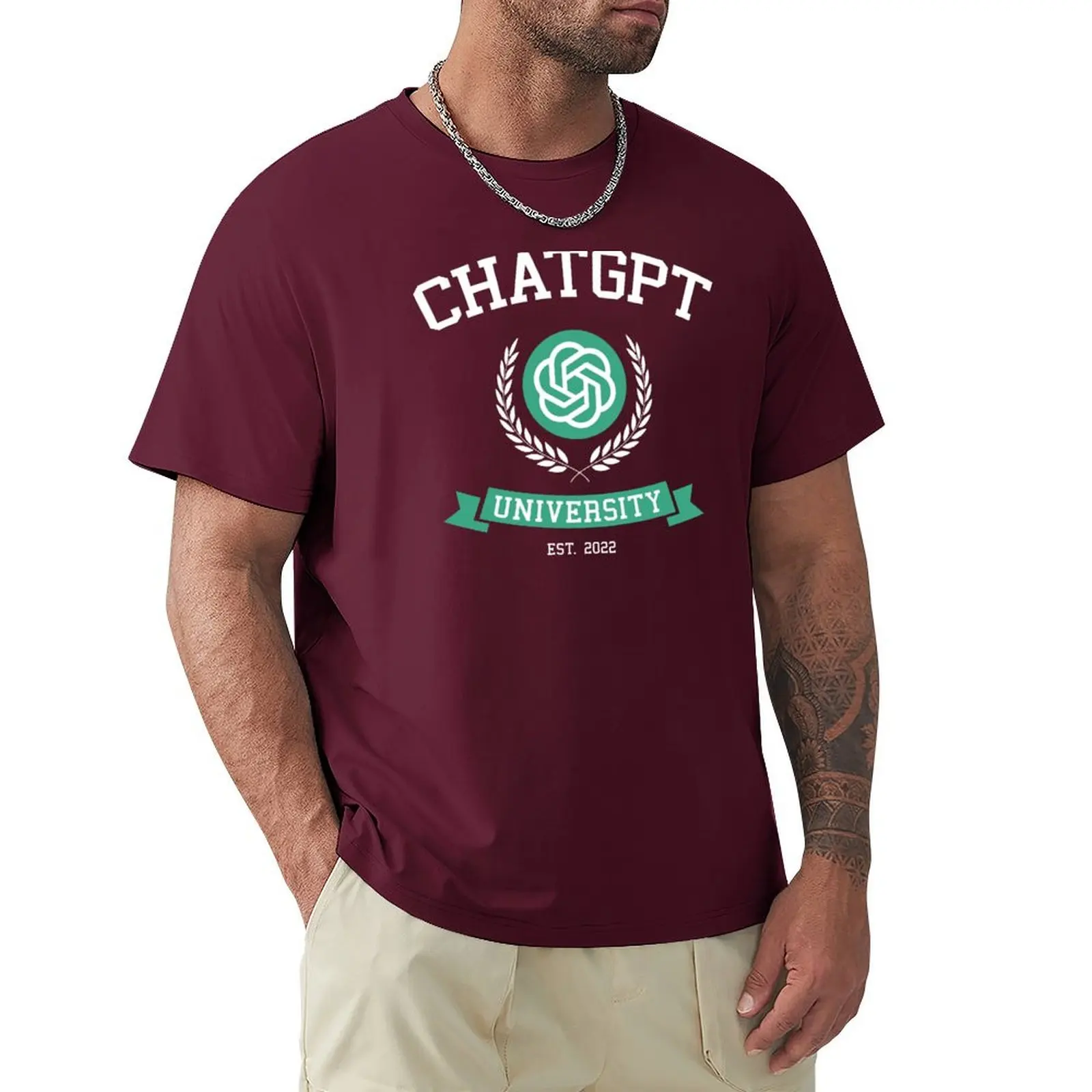 ChatGPT University-T-shirt drô - Men'S Fashion University avis et prix