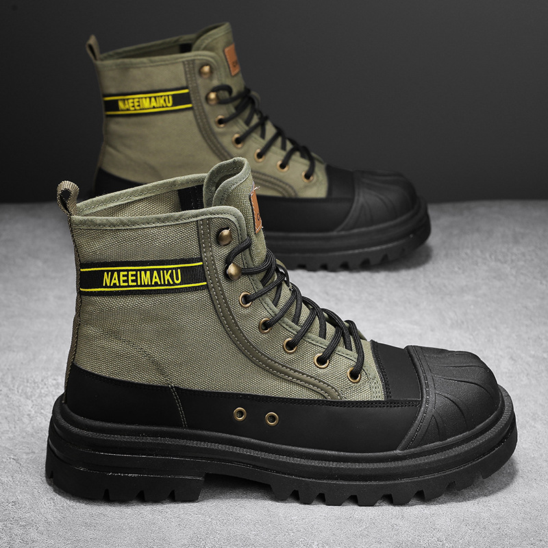 Hommes toile bottes mode haut  - Men'S Fashion For 30 Year Olds avis et prix
