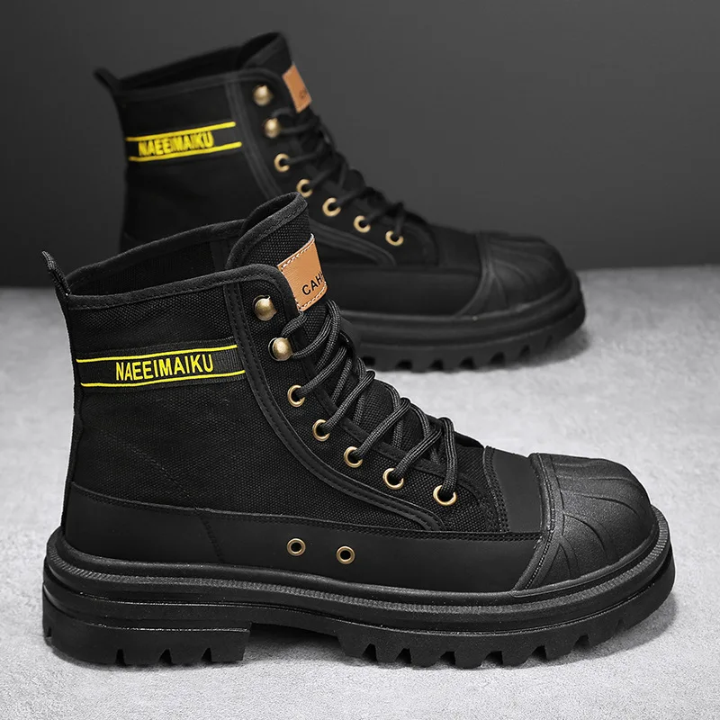 Hommes toile bottes mode haut  - Men'S Fashion For 30 Year Olds avis et prix