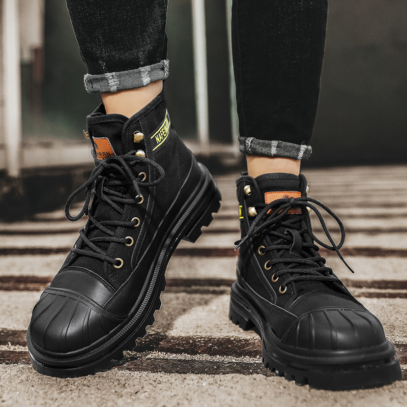 Hommes toile bottes mode haut  - Men'S Fashion For 30 Year Olds avis et prix
