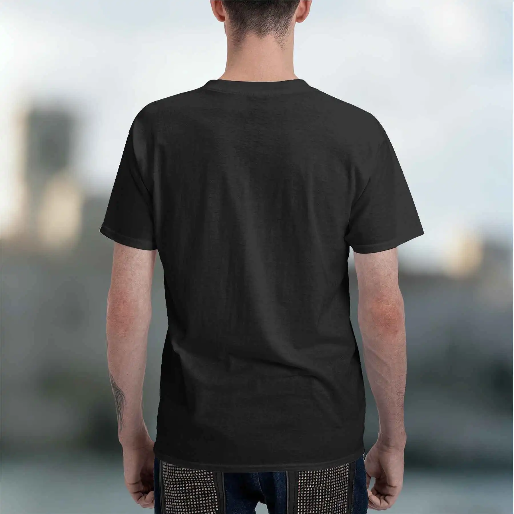 T-shirt col rond imprimé rétro - Men'S Fashion University avis et prix