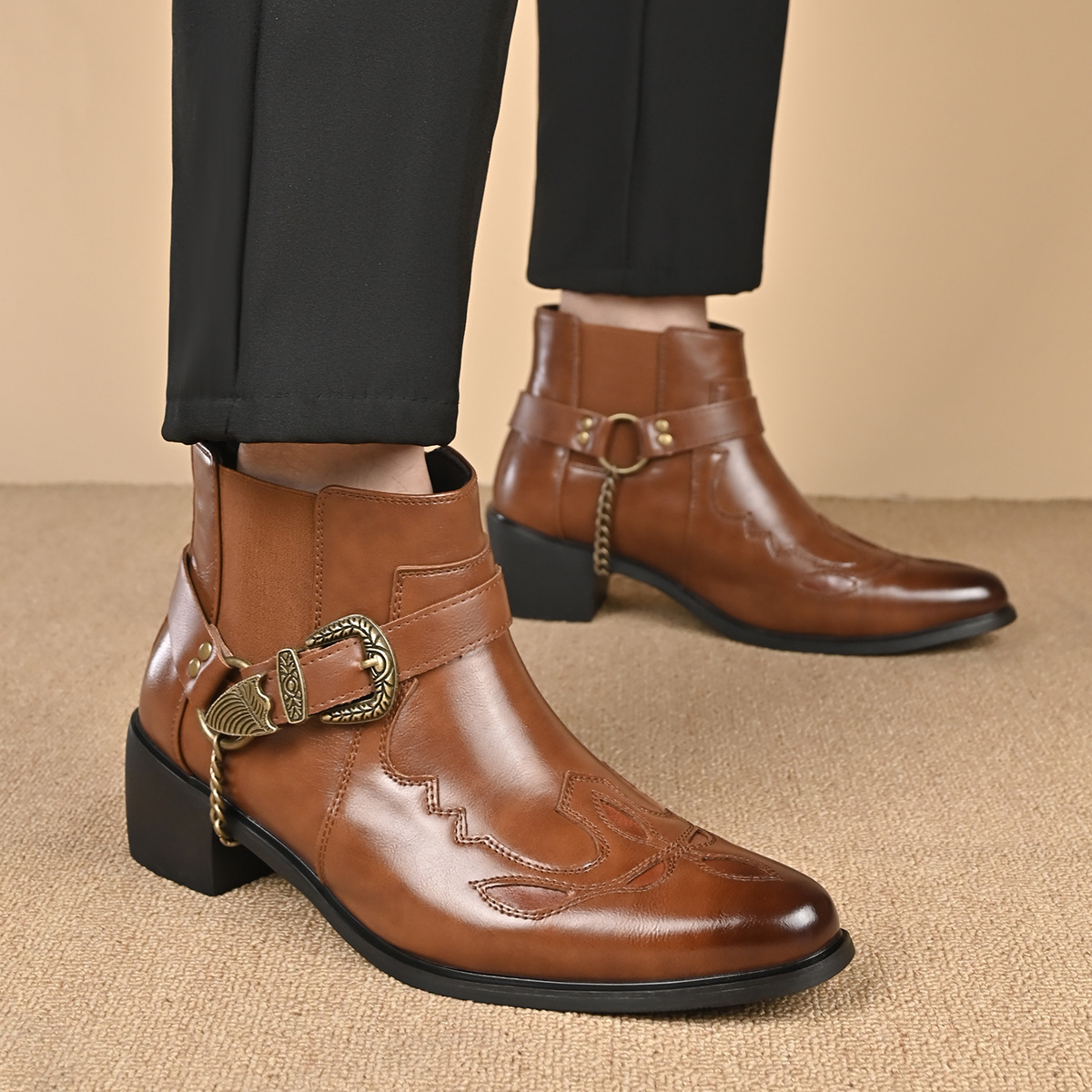Bottes de cowboy vintage en cu - Men Fashion Vintage avis et prix